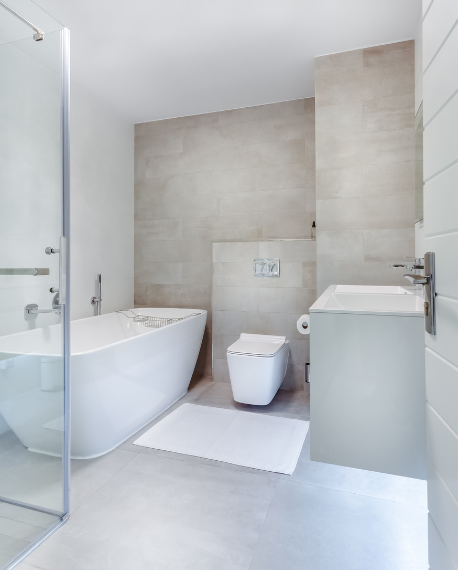 small bathroom installation